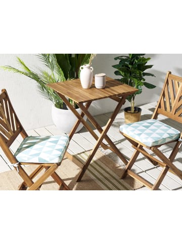 Beliani 2er-Set Auflagen TERNI in Blau/Weiß