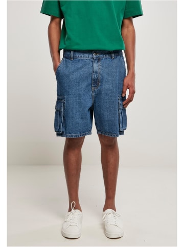 Urban Classics Cargo Shorts in mid indigo washed