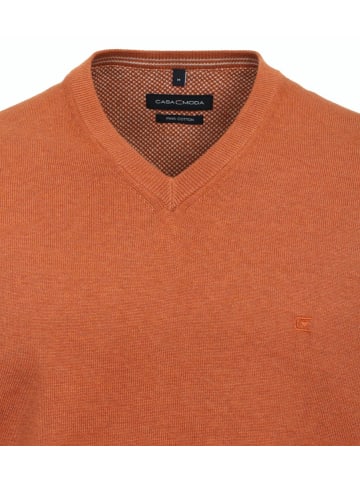 CASAMODA Pullover mit V-Ausschnitt uni 004430 in Orange