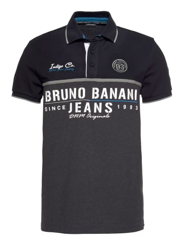 Bruno Banani Poloshirt in anthrazit-schwarz