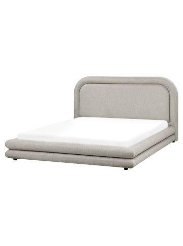 Beliani 2-tlg Doppelbett LAVARDENS in Beige/Schwarz