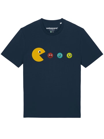 wat? Apparel T-Shirt Pacmännchen in Dunkelblau