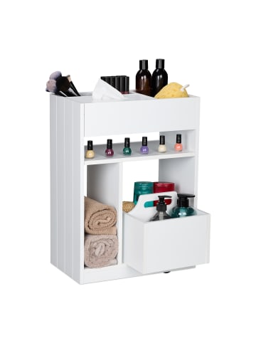 relaxdays Nischenregal in Weiß - (B)38,5x (H)55 x (T)23 cm