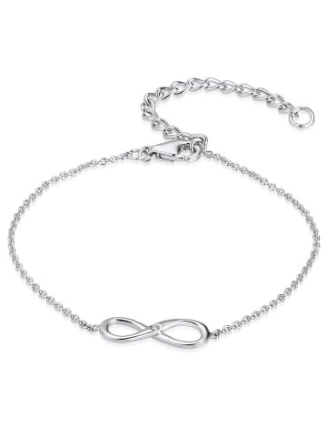 Lulu & Jane Diamant-Armband Infinity Sterling Silber Diamant in silber