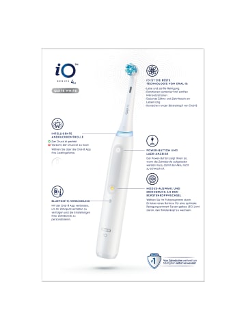 Oral-B Elektrische Zahnbürste "iO Series 4 + Reiseetui" in Weiß