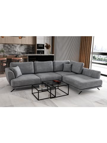 MF Design Lardo Recamiere Rechts in Grau -  (L) 191 x (B) 276 x (H) 90 cm