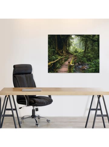 WALLARENA Leinwandbild Wald in Grün