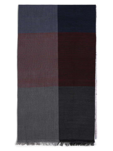 Nils Sundström Schal in aubergine marine - 0003