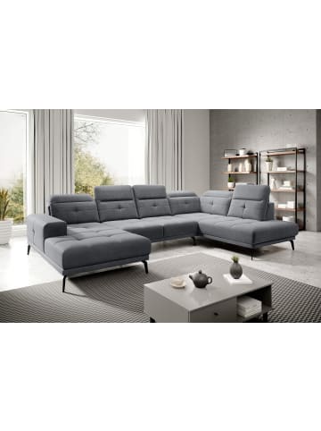 MF Design Brita Recamiere Rechts in Charcoal -  (L) 205 x (B) 350 x (H) 107 cm