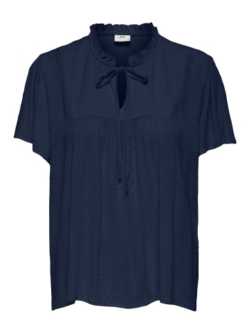 JACQUELINE de YONG Top Oberteil Rundhals V-Ausschnitt Bluse in Schwarz-3