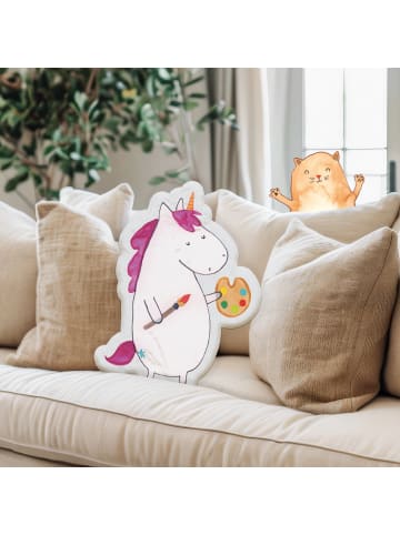 Mr. & Mrs. Panda Plüschkissen Einhorn Künstler ohne Spruch in Weiß
