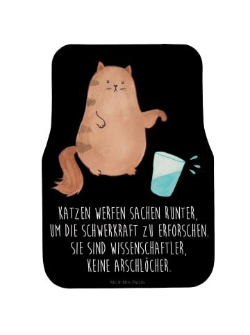Mr. & Mrs. Panda Fußmatte Fürs Auto Katze Wasserglas mit Spruch in Schwarz