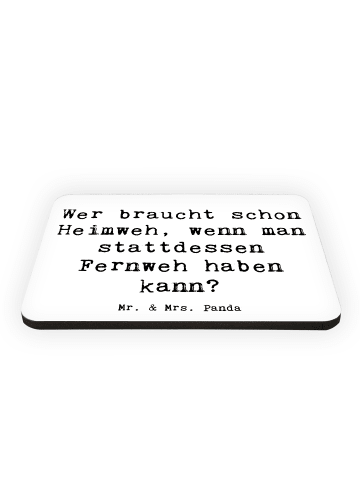 Mr. & Mrs. Panda magnet Spruch Heimweh oder Fernweh mit Spruch in Weiß