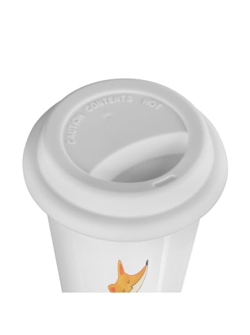 Mr. & Mrs. Panda Kaffeebecher To Go Fuchs Ballerina mit Spruch in Weiß