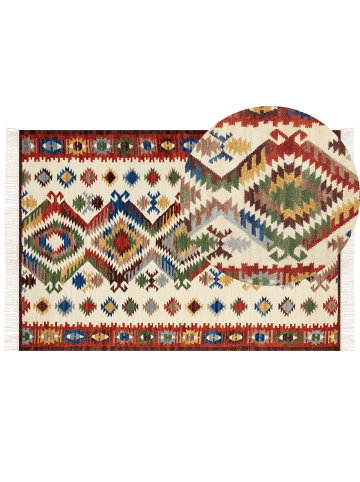 Beliani Kelim AREVIK in Bunt - (W) 200 x (H) 1 x (L) 300 cm