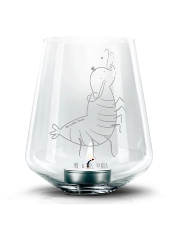 Mr. & Mrs. Panda Gravur Teelicht Garnele Franzose ohne Spruch in Transparent