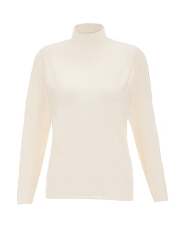 LEOMIA Strickpullover in Wollweiss