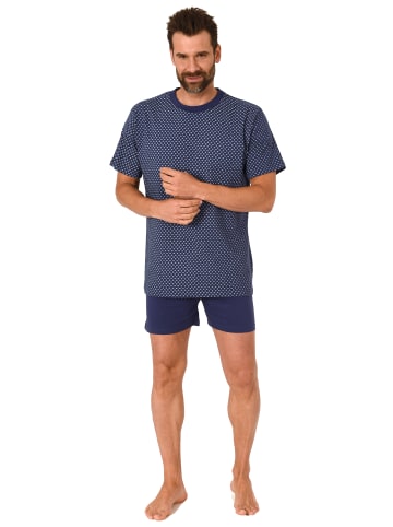 NORMANN Shorty Schlafanzug kurzarm Pyjama Rundhals in grau