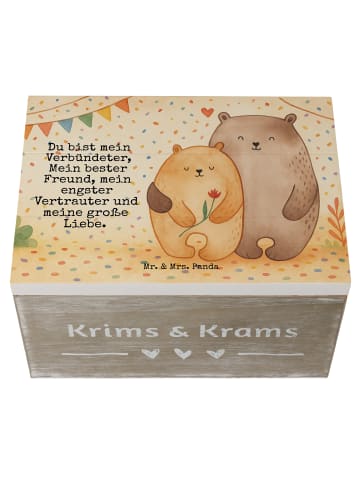 Mr. & Mrs. Panda Geschenkdose Bären Liebe Design mit Spruch in Weiß