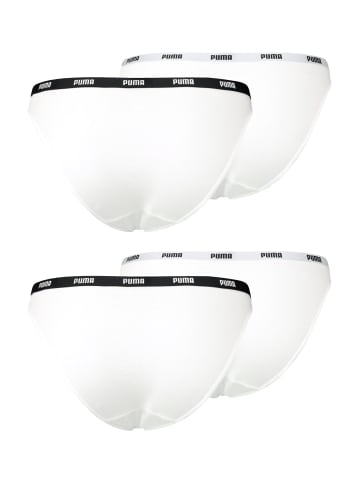 Puma 4er Pack Bikini Slips in Weiß