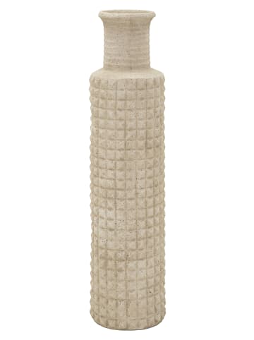 Mauro Ferretti Beigefarbene Kunstharzvase für den Außenbereich, Ø 24,5 x 97 cm