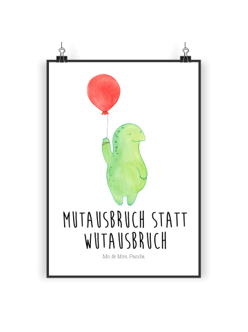 Mr. & Mrs. Panda wanddeko Schildkröte Luftballon mit Spruch in Weiß