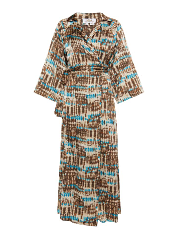 usha FESTIVAL Damen Wickelkleid in Braun Mehrfarbig