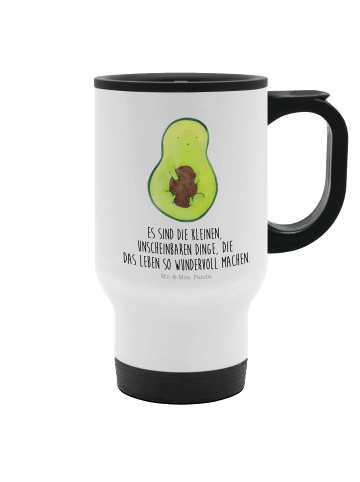 Mr. & Mrs. Panda Trinkbecher Avocado Kern mit Spruch in Weiß