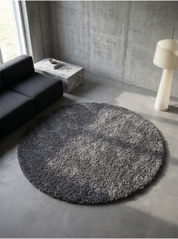 KADIMA DESIGN Teppich Hochflor Shaggy Waschbar Einfarbig RHEIN Strapazierfähig in Grau