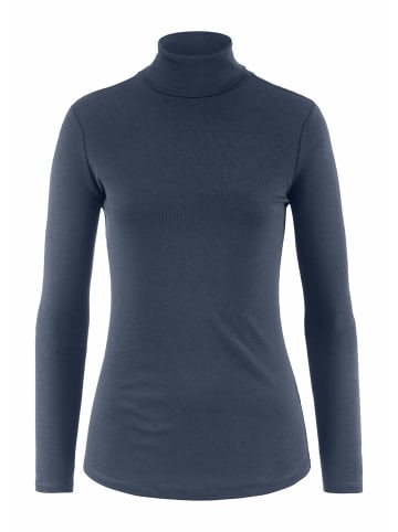 Hessnatur Softrib Longsleeve in graphitblau