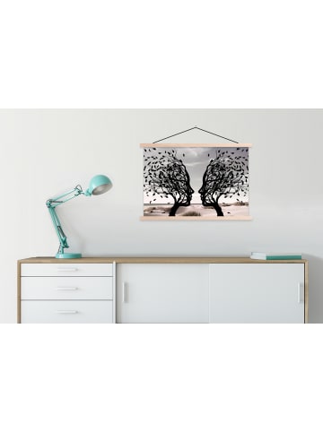 MuchoWow Poster mit Leiste Gesichtsbaum