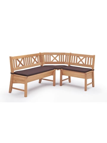 58 aufm Kessel ECKBANK Deborah 204 x 177 x 87 Massivholz Buche lackiert/Dunkelbraun