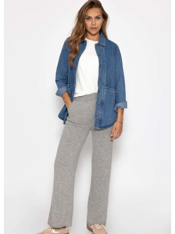 SASSYCLASSY Strickhose mit Kaschmir in Hellgrau