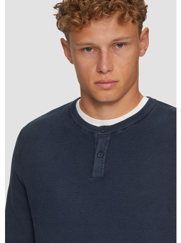QS Strickpullover langarm in Blau