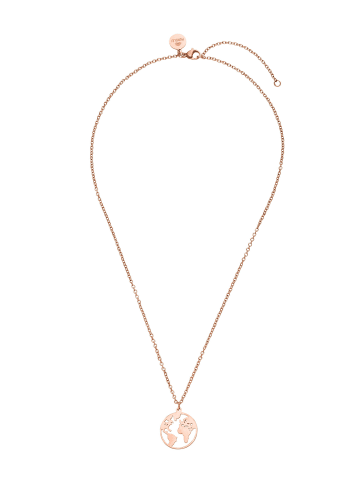 PURELEI Kette World Map 45 cm in Rosegold