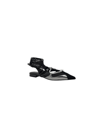 Pinko Schwarz Leder Ballerinas