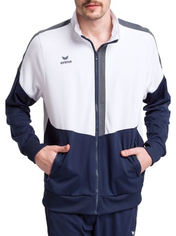 erima Herren Squad Worker Jacke in weiss/new navy/slate grey
