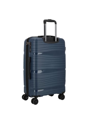 D&N Travel Line 4300 4 Rollen Trolley M 68 cm in dunkelblau
