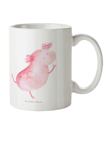 Mr. & Mrs. Panda Kindertasse Axolotl Tanzen ohne Spruch in Weiß