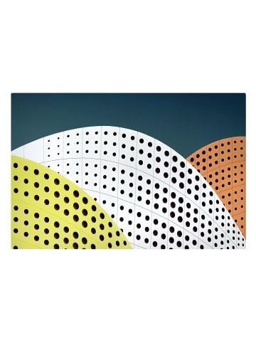 WALLART Leinwandbild - Perforation in Architektur in Bunt