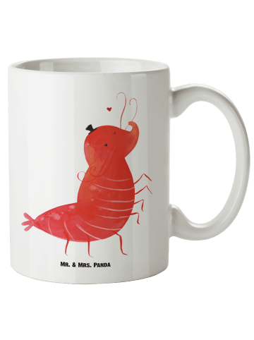 Mr. & Mrs. Panda Kaffeetasse Garnele Franzose ohne Spruch in Weiß