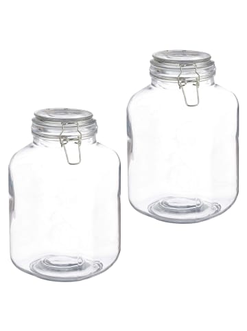 relaxdays 2 x Einmachgläser in Transparent - 3 Liter