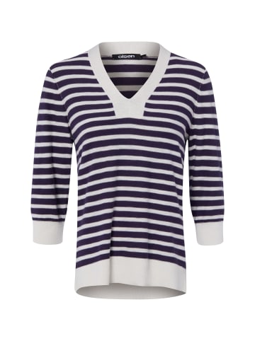 Olsen Strickshirt Henny in lila weiß