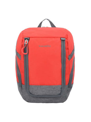 travelite Basics Rucksack 36 cm in rot grau