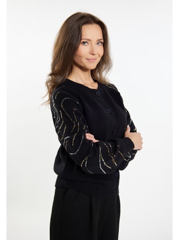 usha BLACK LABEL Damen Strick Cardigan in Schwarz
