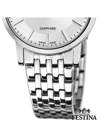 Festina Analog-Armbanduhr Festina Swiss Made silber klein (ca. 29mm)
