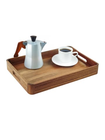 relaxdays Serviertablett in Natur – (B)38,5 x (H)5 cm x (T)28,5