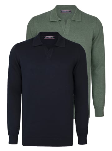 Felix Hardy Pullover in Navy-Grün