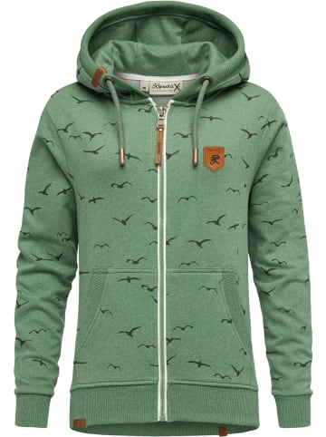 REPUBLIX Kapuzenpullover LOLA in Grün Melange