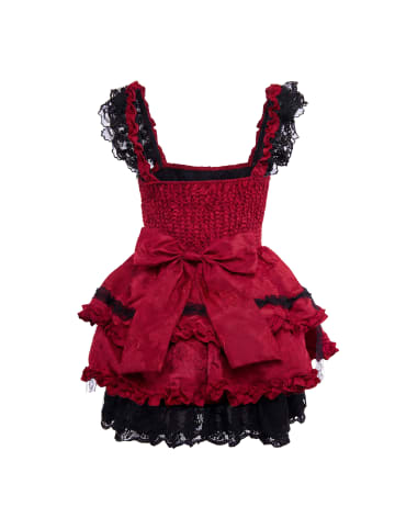 nelice Women Dress in Red Black